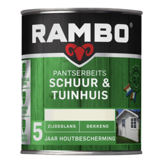 Rambo Pantserbeits Schuur & Tuinhuis Zijdeglans Dekkend - RAL 9001