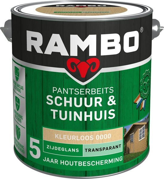 Rambo Pantserbeits Schuur & Tuinhuis Zijdeglans Transparant - Blank