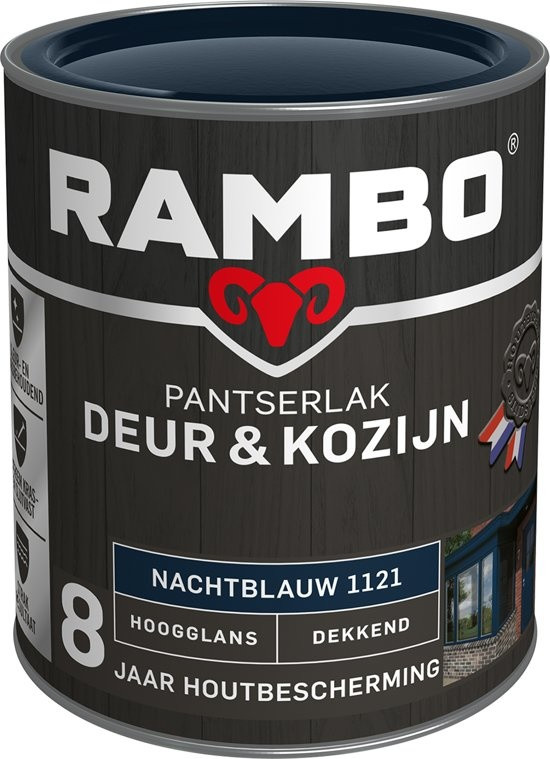 Rambo Pantserlak Deur & Kozijn Hoogglans Dekkend - 750 ml Nachtblauw