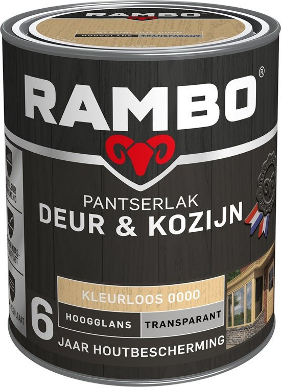 Rambo Pantserlak Deur & Kozijn Hoogglans Transparant - 750 ml Blank