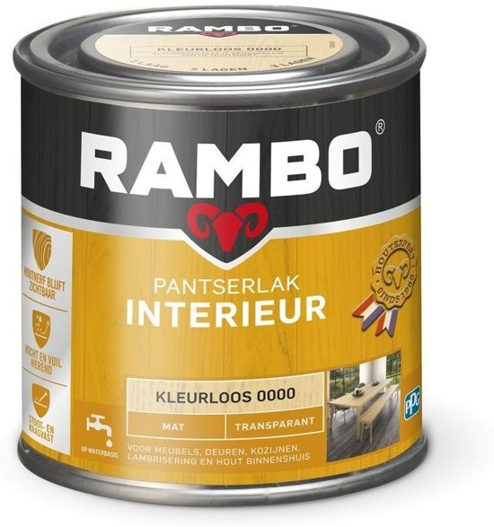 Rambo Pantserlak Interieur Transparant Mat - Blank