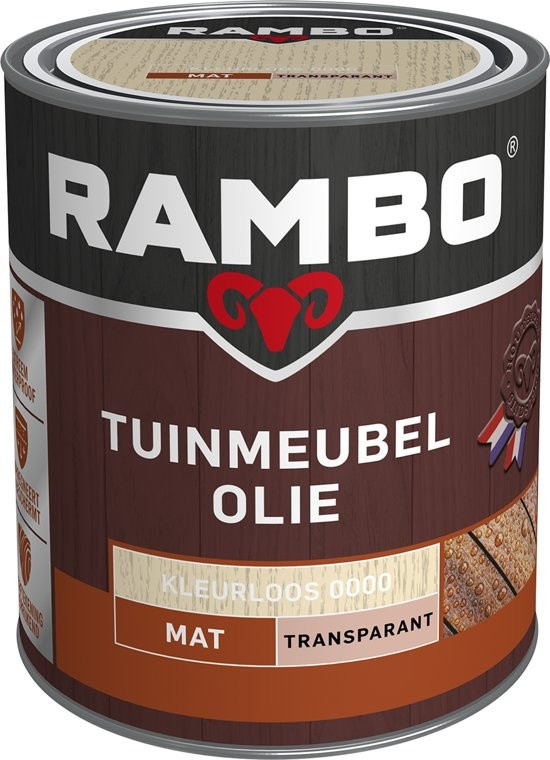 Rambo Tuinmeubel Olie Transparant - 750 ml Blank