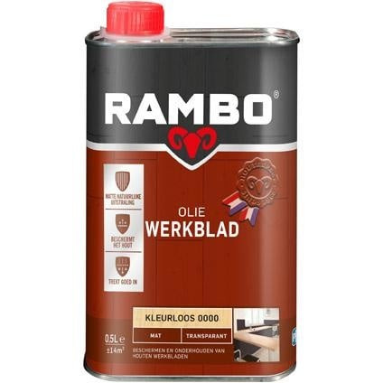 Rambo Werkblad Olie Transparant Mat - 500 ml Blank