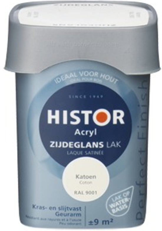 Histor Acryl Zijdeglans Lak - RAL 9001 Katoen