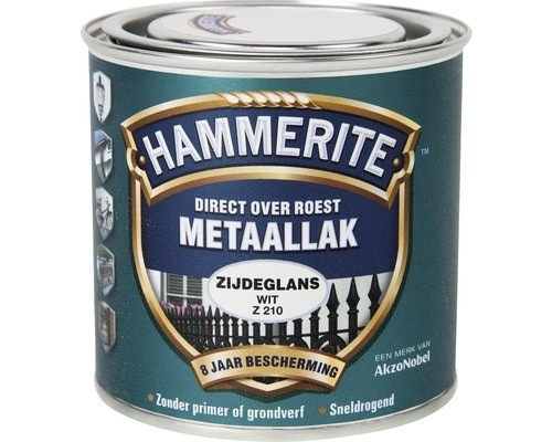 Hammerite Metaallak Direct over Roest Zijdeglans - Z210 Wit
