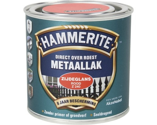 Hammerite Metaallak Direct over Roest Zijdeglans - Z240 Rood