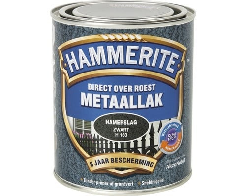 Hammerite Metaallak Direct over Roest Hamerslag - H160 Zwart