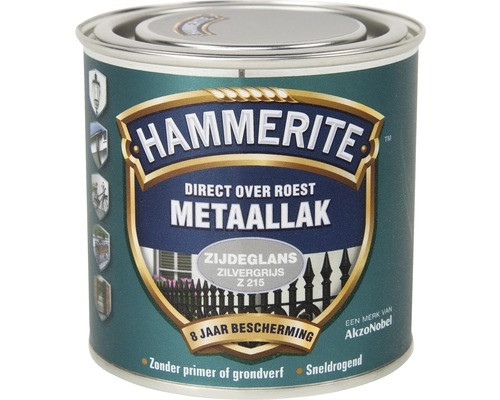 Hammerite Metaallak Direct over Roest Zijdeglans - Z215 Zilvergrijs