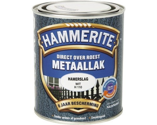 Hammerite Metaallak Direct over Roest Hamerslag - H110 Wit