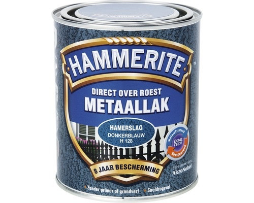 Hammerite Metaallak Direct over Roest Hamerslag - H128 Donkerblauw
