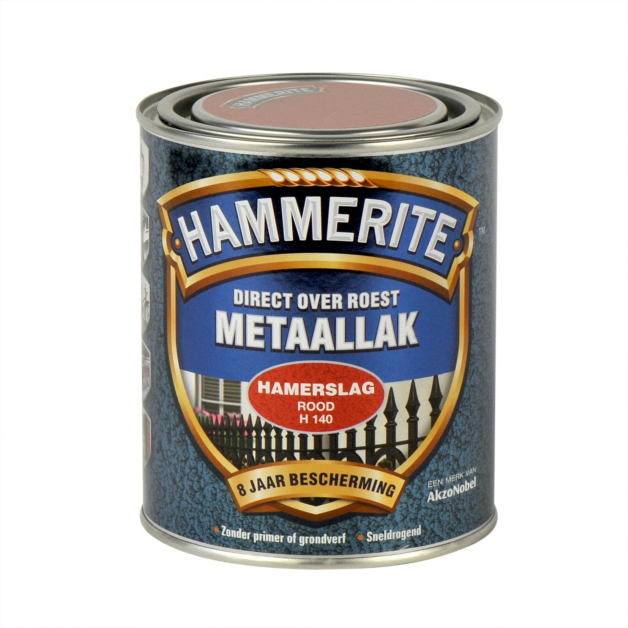Hammerite Metaallak Direct over Roest Hamerslag - H140 Rood