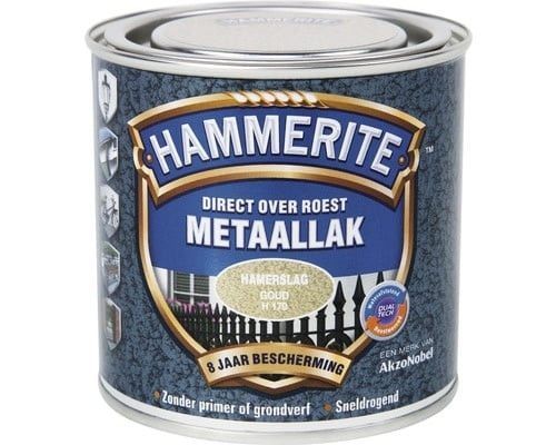 Hammerite Metaallak Direct over Roest Hamerslag - H170 Goud