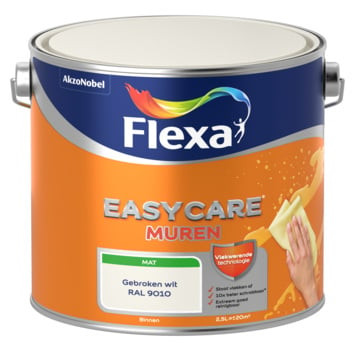 Flexa Easycare Muurverf Mat - RAL 9010 - 2,5 liter