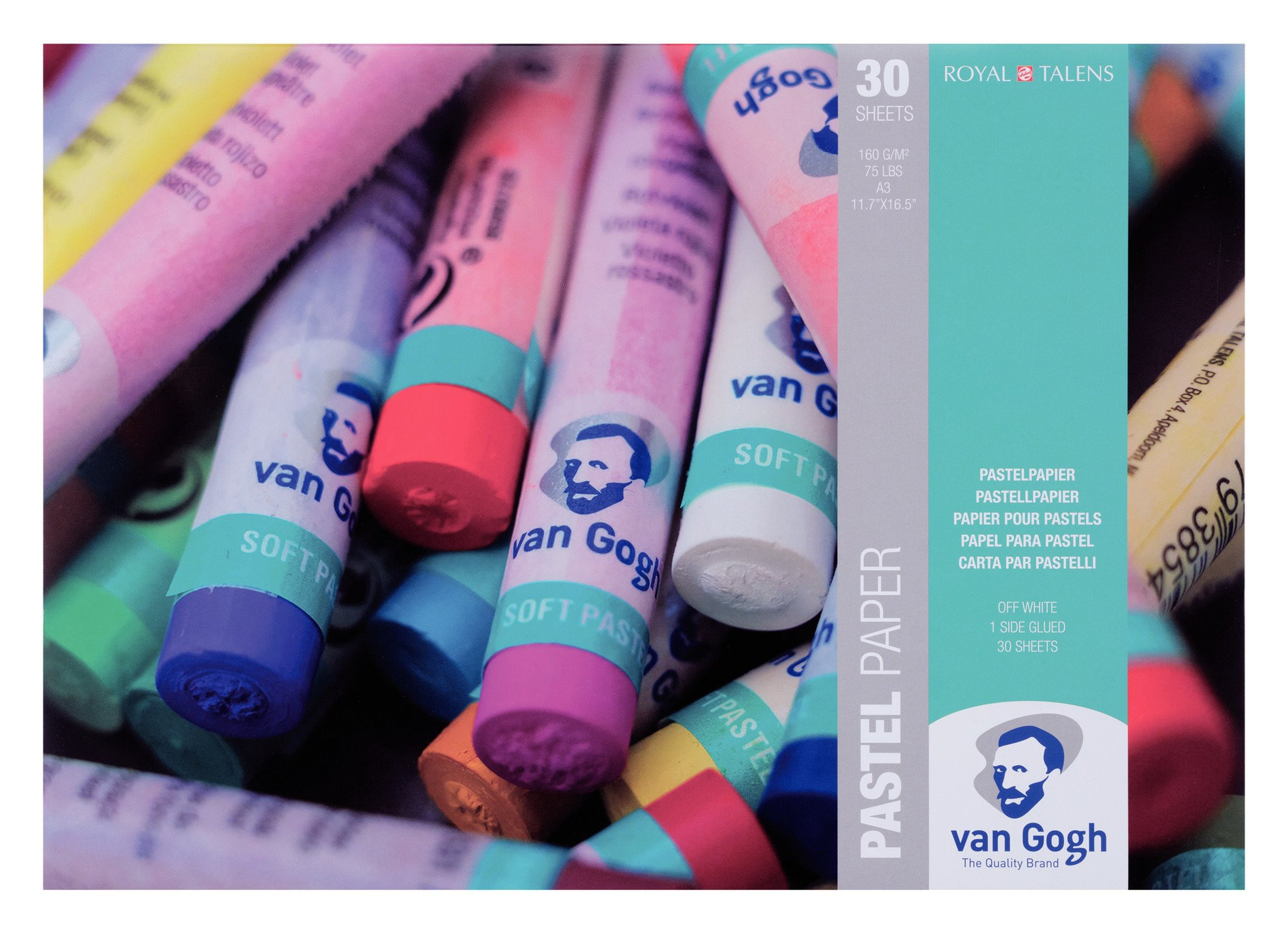 Van Gogh Pastelpapier Blok - 30 vellen - Gebroken Wit - 160 gram - A3