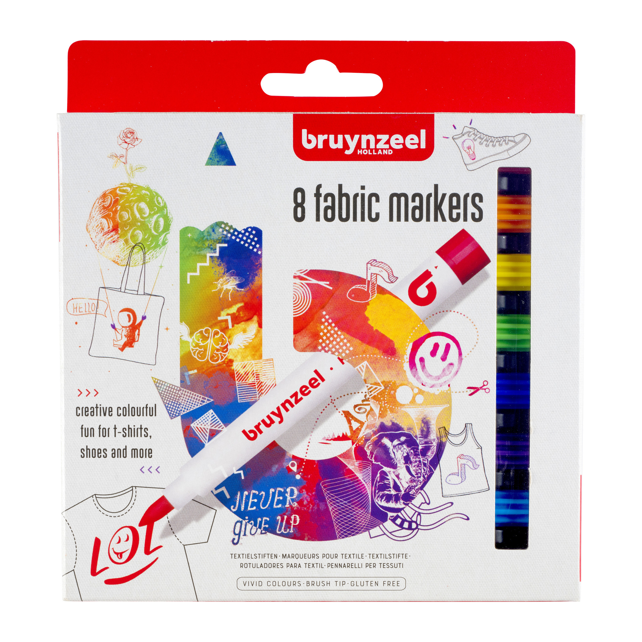 Bruynzeel Fabric Markers - 8 stuks