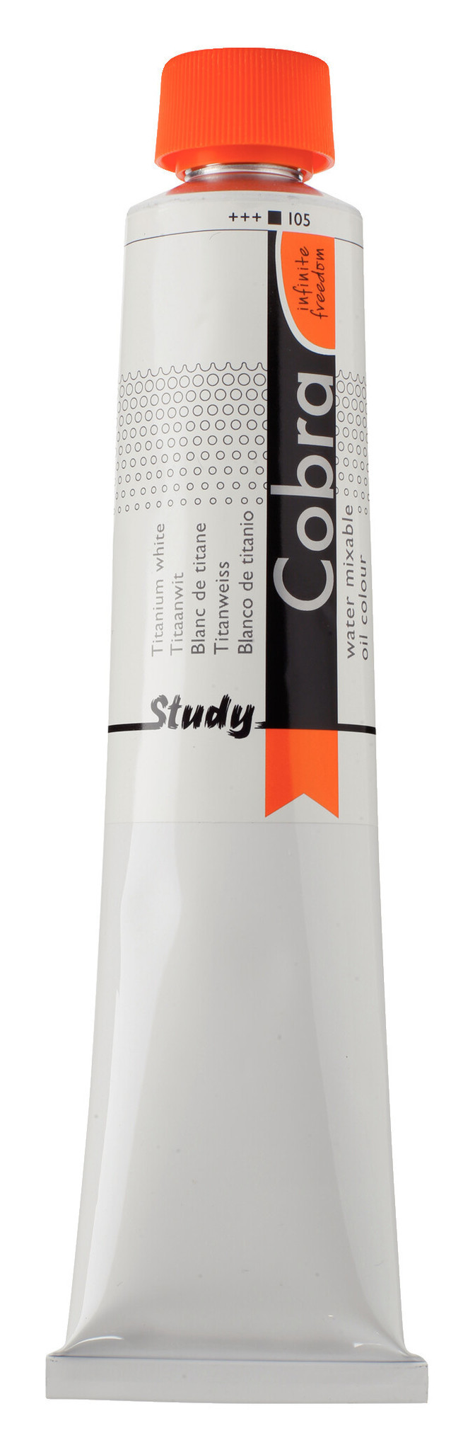 Cobra Study Water Vermengbare Olieverf Tube - Titaanwit 105 - 200 ml
