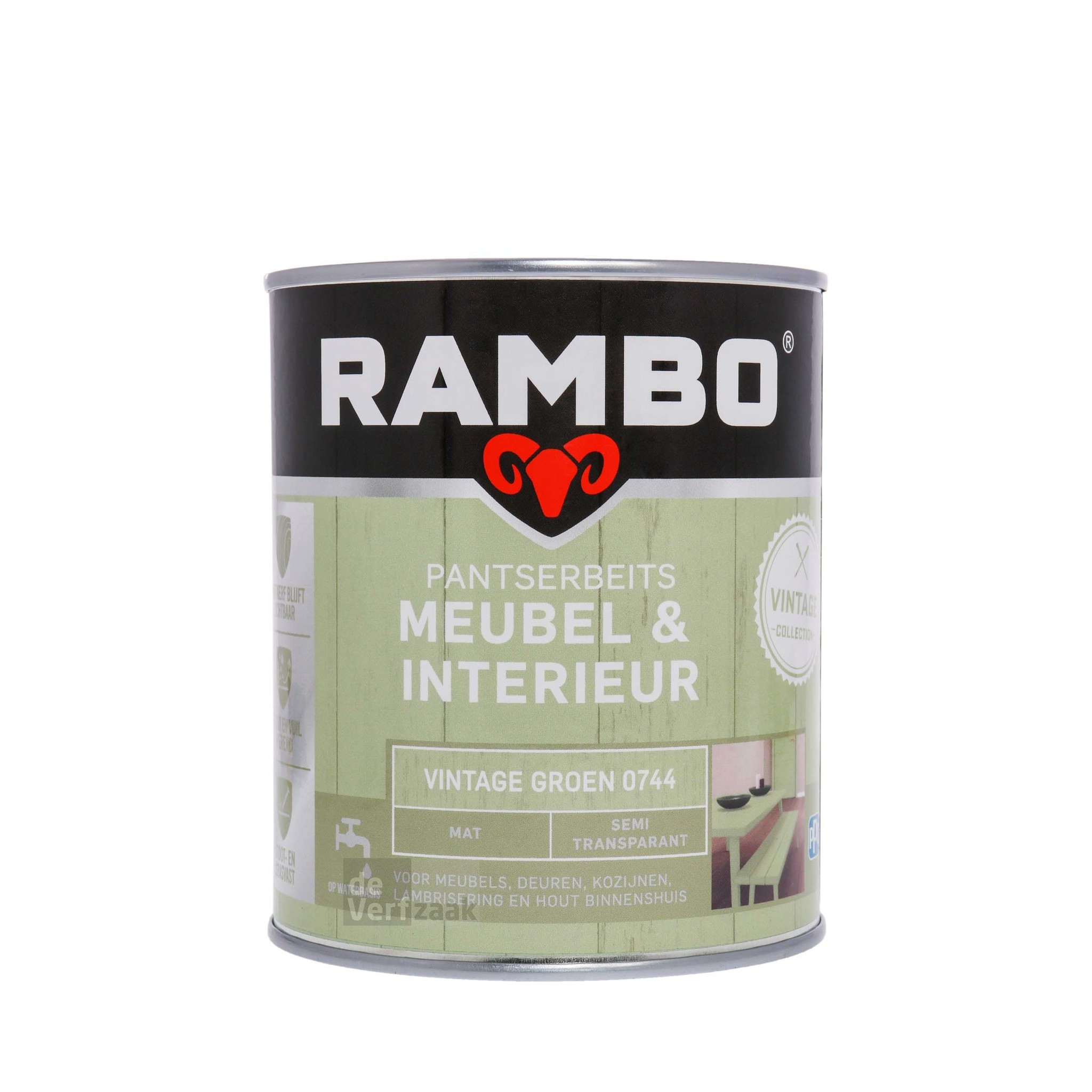 Rambo Pantserbeits Meubel & Interieur Mat 750 ml - Vintage Groen