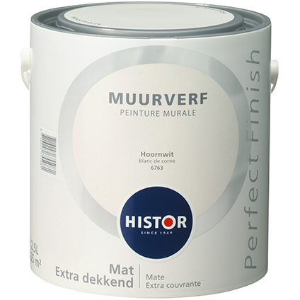 Histor Perfect Finish Muurverf Mat - Hoornwit - 2,5 liter