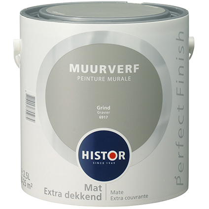 Histor Perfect Finish Muurverf Mat - Grind - 2,5 liter