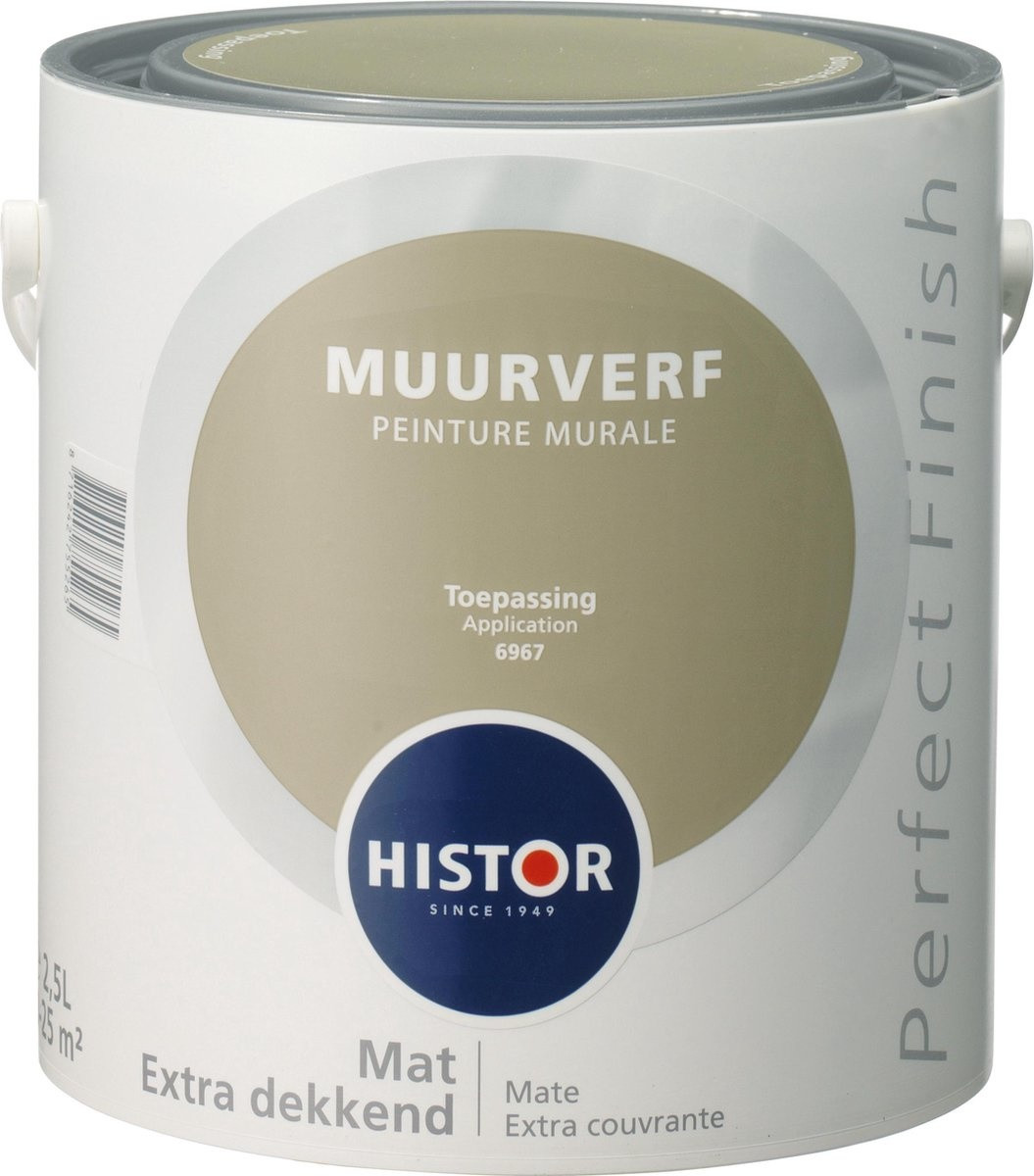 Histor Perfect Finish Muurverf Mat - Toepassing - 2,5 liter