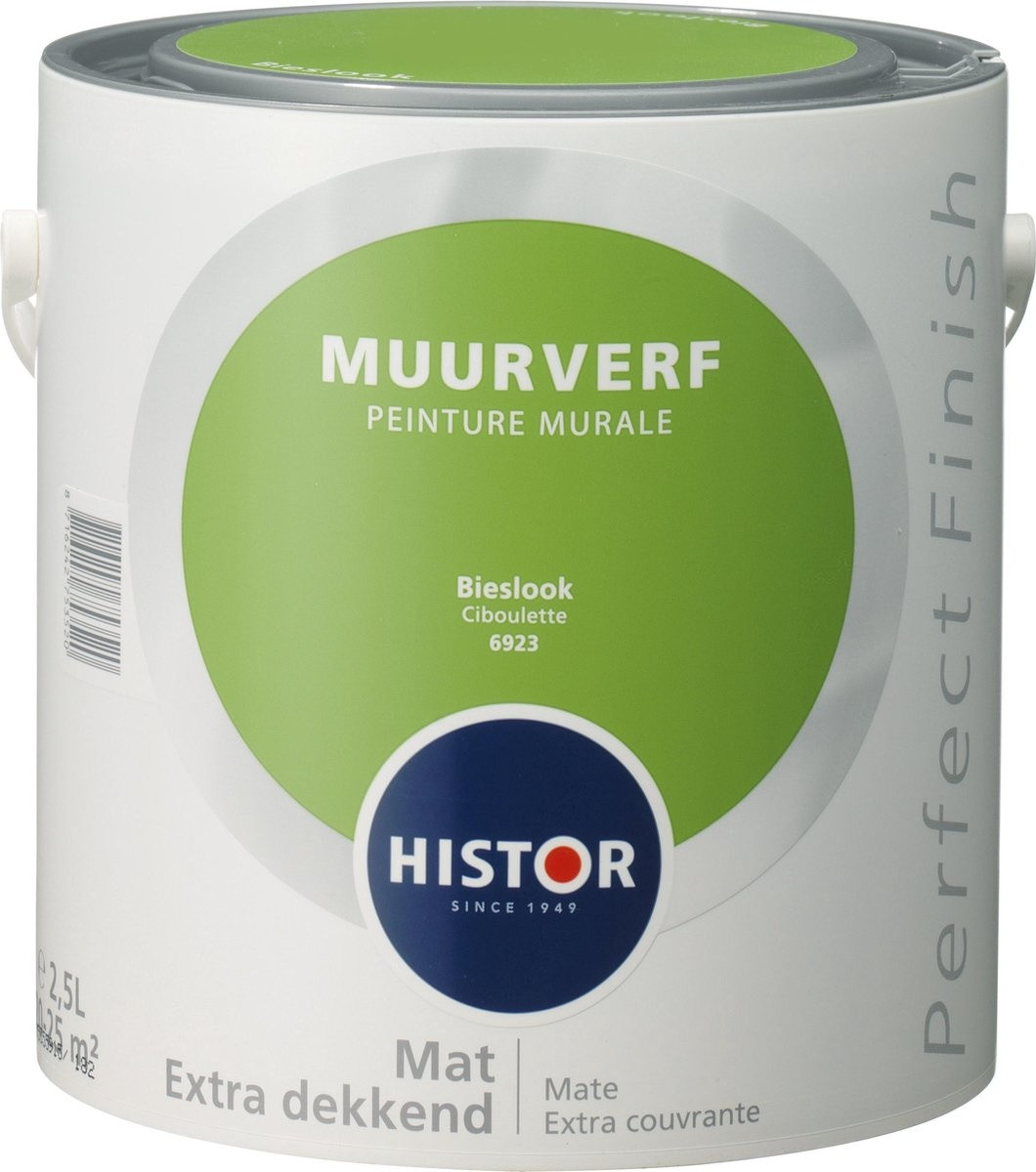 Histor Perfect Finish Muurverf Mat - Bieslook - 2,5 liter