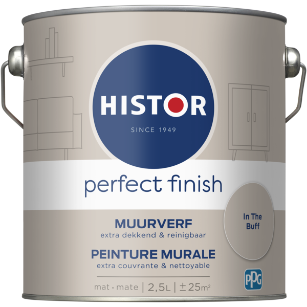 Histor Perfect Finish Muurverf Mat - In the Buff - 2,5 liter
