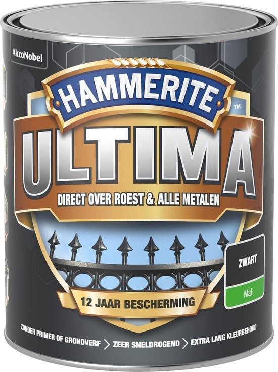 Hammerite Ultima Mat - Zwart