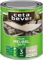 Cetabever Tuin Meubel Beits Transparant Zijdeglans - Grey Wash - 0,75 liter