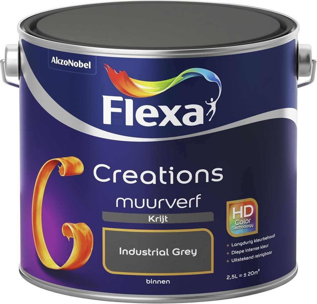 Flexa Creations Muurverf Krijt - Industrial Grey