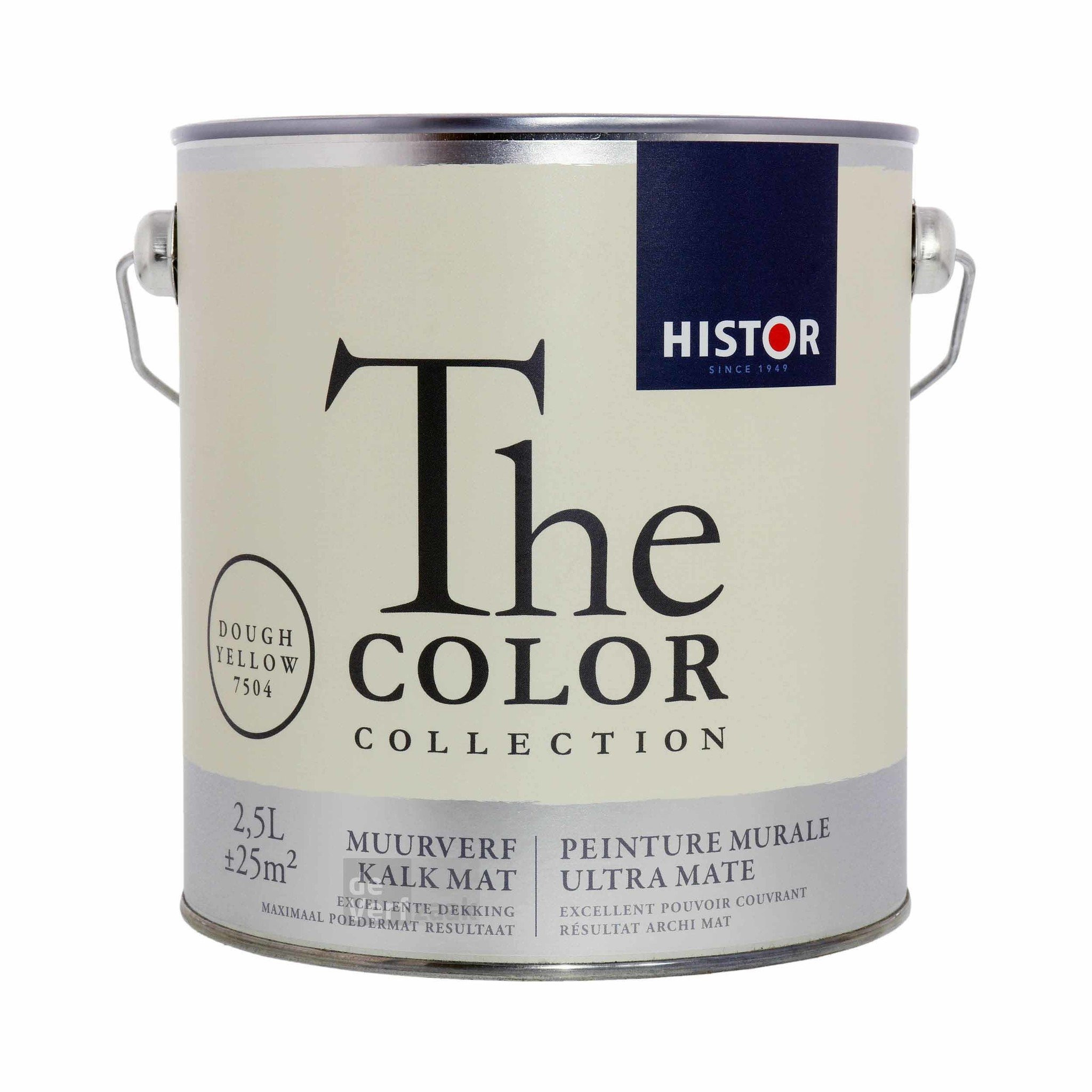Histor The Color Collection Muurverf Kalkmat - Dough Yellow - 2,5 liter