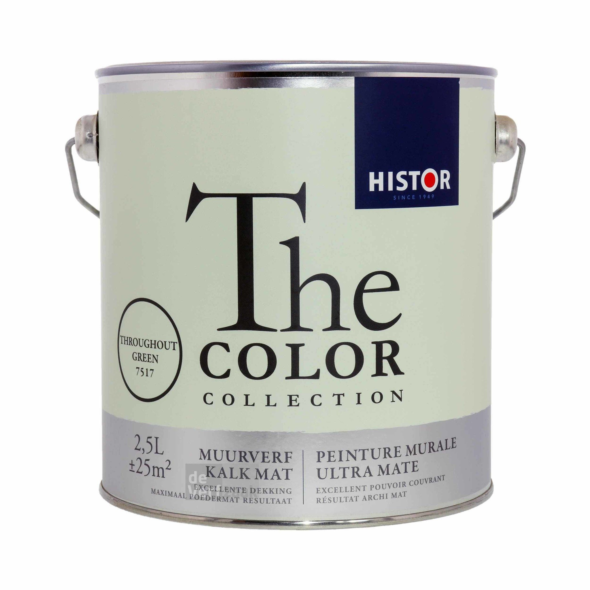 Histor The Color Collection Muurverf Kalkmat - Throughout Green - 2,5 liter