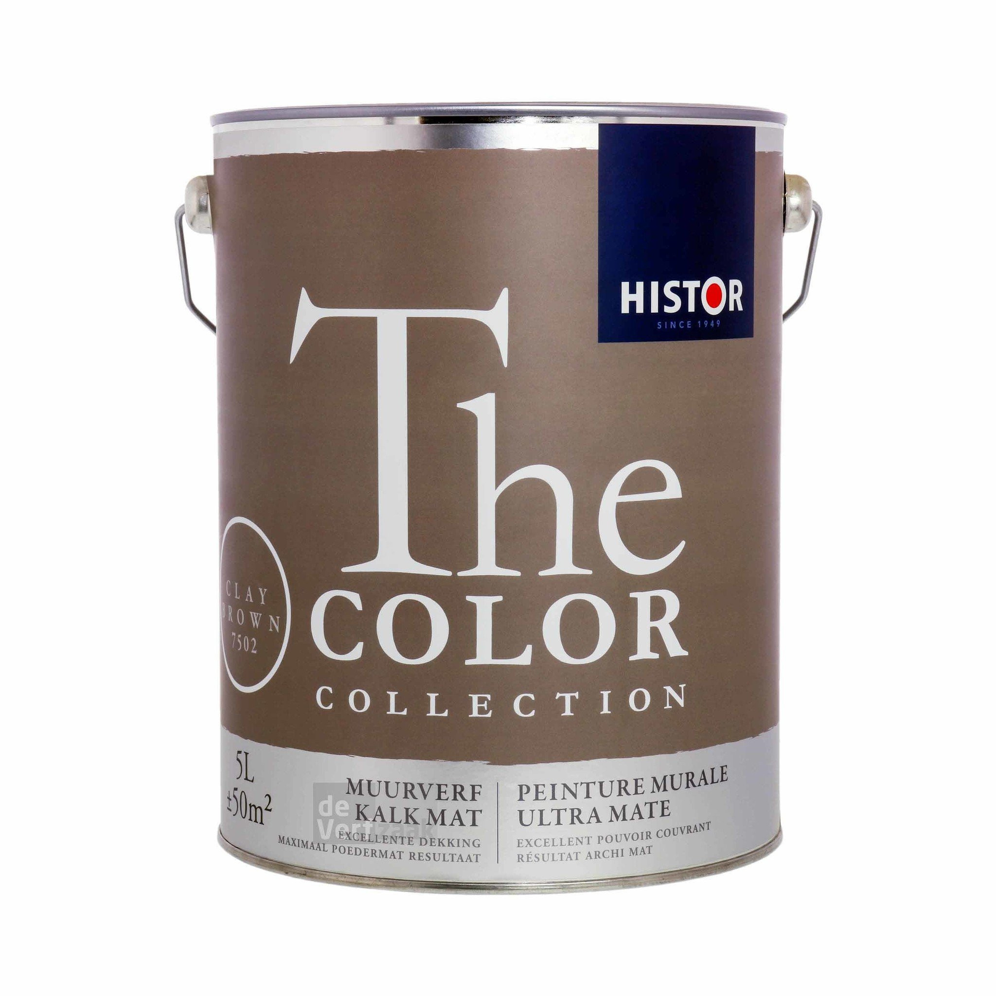 Histor The Color Collection Muurverf Kalkmat - Clay Brown - 5 liter