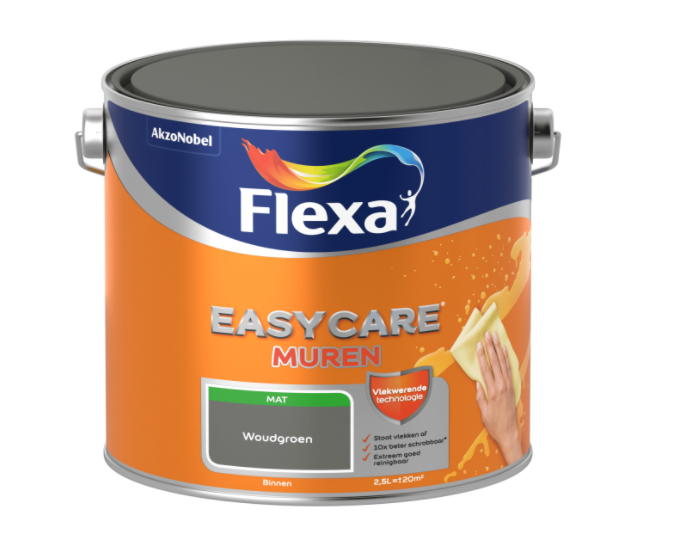 Flexa Easycare Muurverf Mat - Woudgroen - 2,5 liter