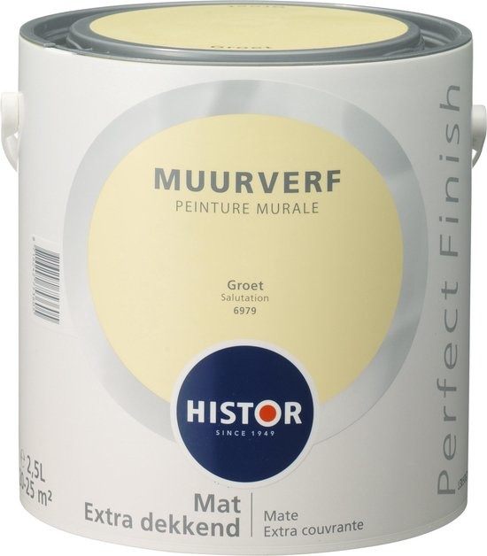 Histor Perfect Finish Muurverf Mat - Groet - 2,5 liter