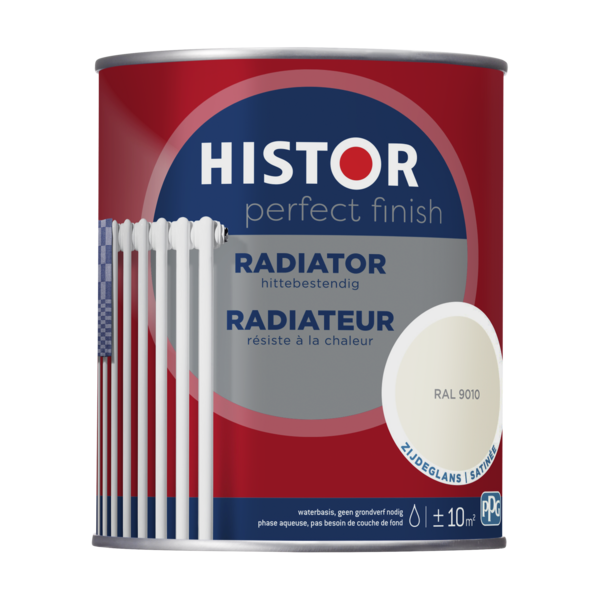 Histor Perfect Finish Radiator Zijdeglans - RAL 9010