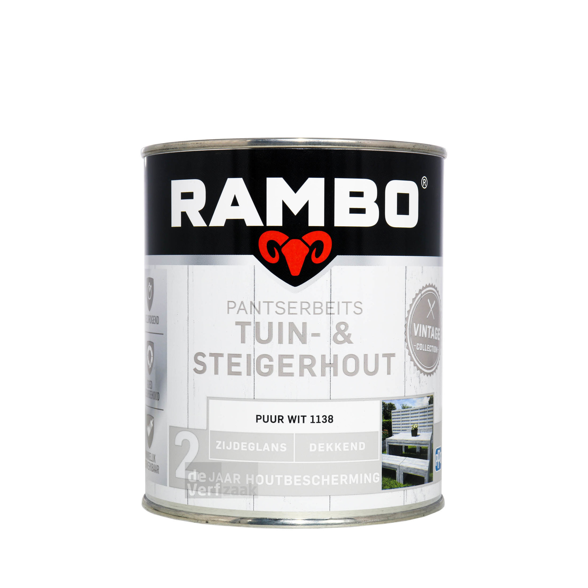 Rambo Tuin - & Steigerhout Puur Wit 1138