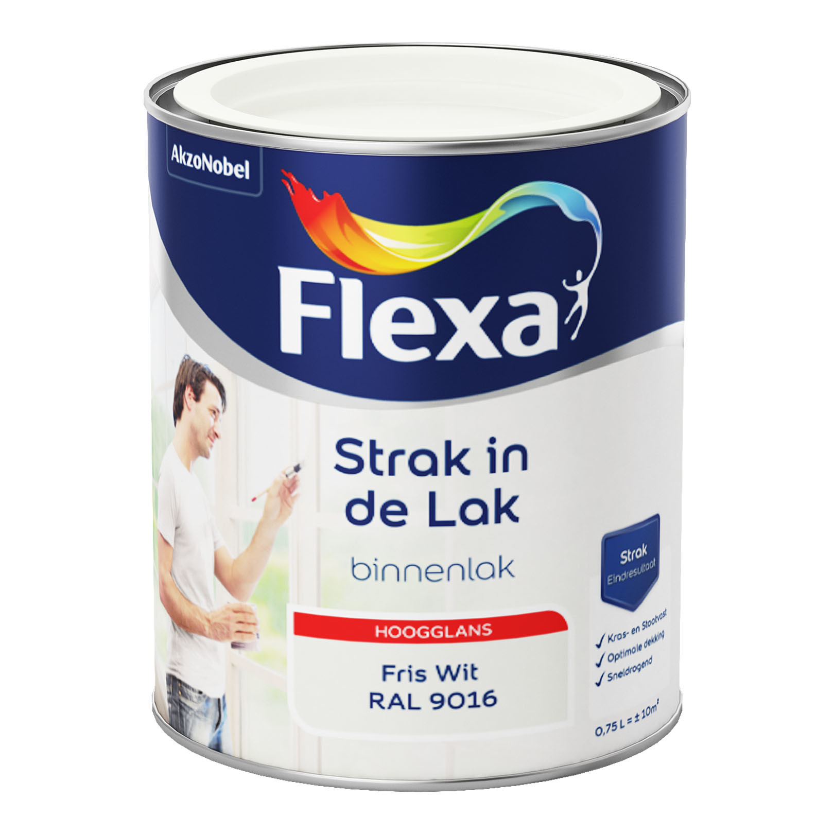Flexa Strak in de Lak Binnenlak Hoogglans - Fris Wit - RAL 9016