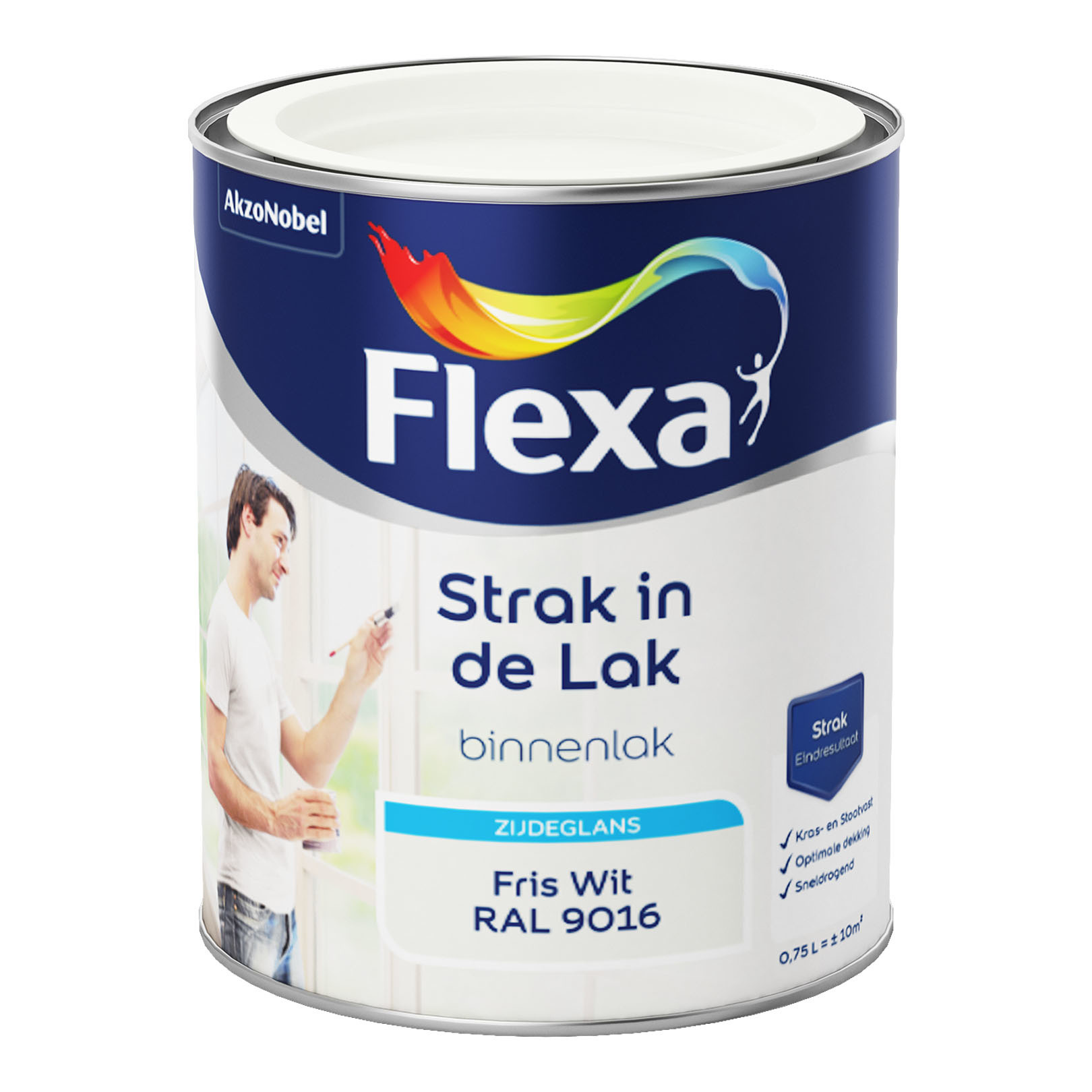Flexa Strak in de Lak Binnenlak Zijdeglans - Fris Wit - RAL 9016
