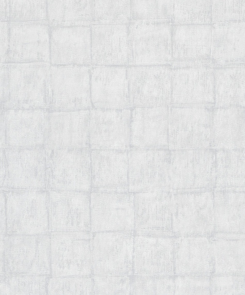 Noordwand Botanica Behang met vierkante tegels 33968