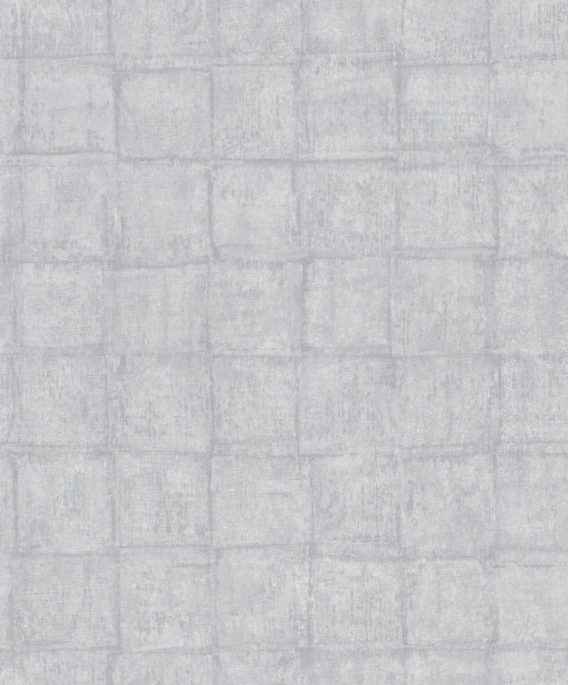 Noordwand Botanica Behang met vierkante tegels 33971