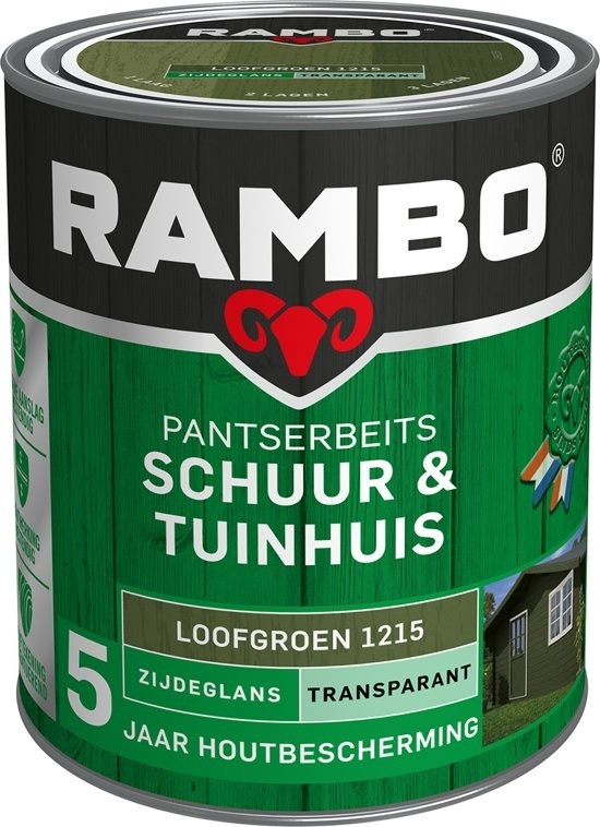 Rambo Pantserbeits Schuur & Tuinhuis Zijdeglans Transparant - Loofgroen
