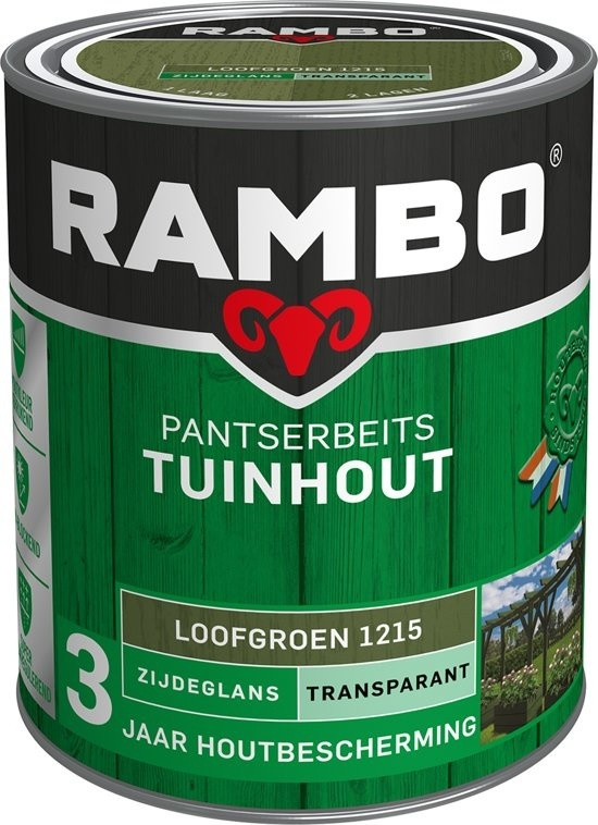Rambo Pantserbeits Tuinhout Zijdeglans Transparant - Loofgroen