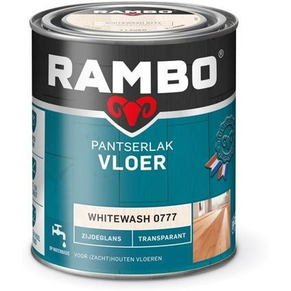 Rambo Pantserlak Vloer Transparant Zijdeglans - Whitewash