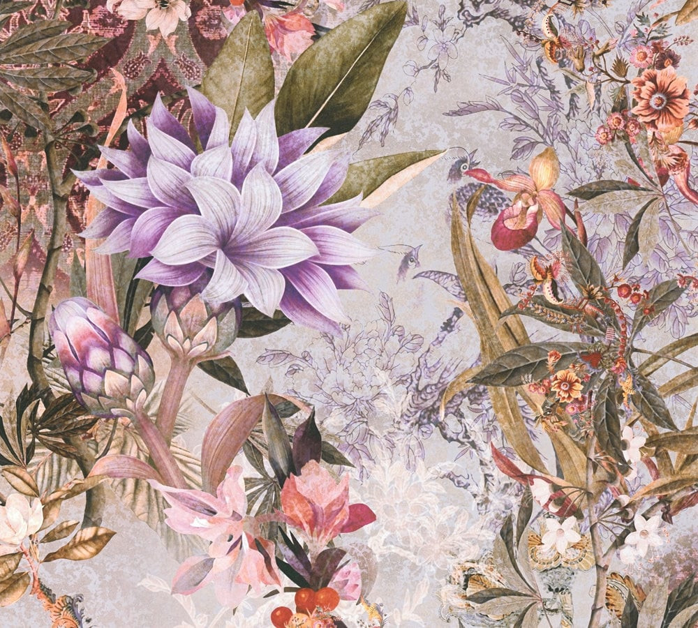 AS Creation Dream Flowery paars behang | 381773