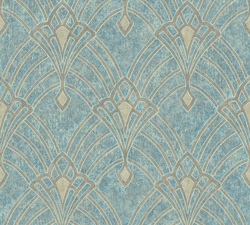 Livingwalls Mata Hari blauw behang | 380942