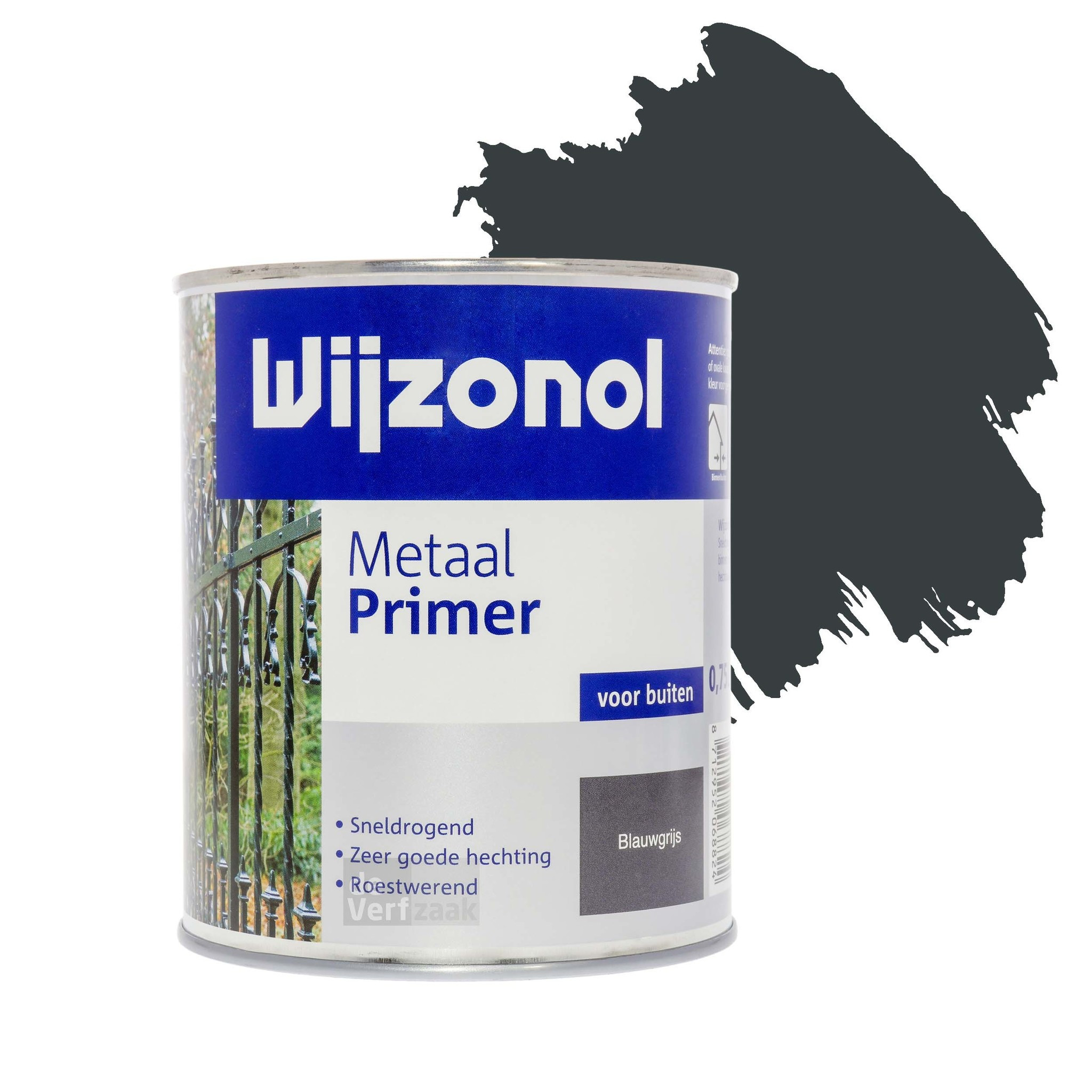 Wijzonol Metaal Primer 0,75 liter Blauwgrijs