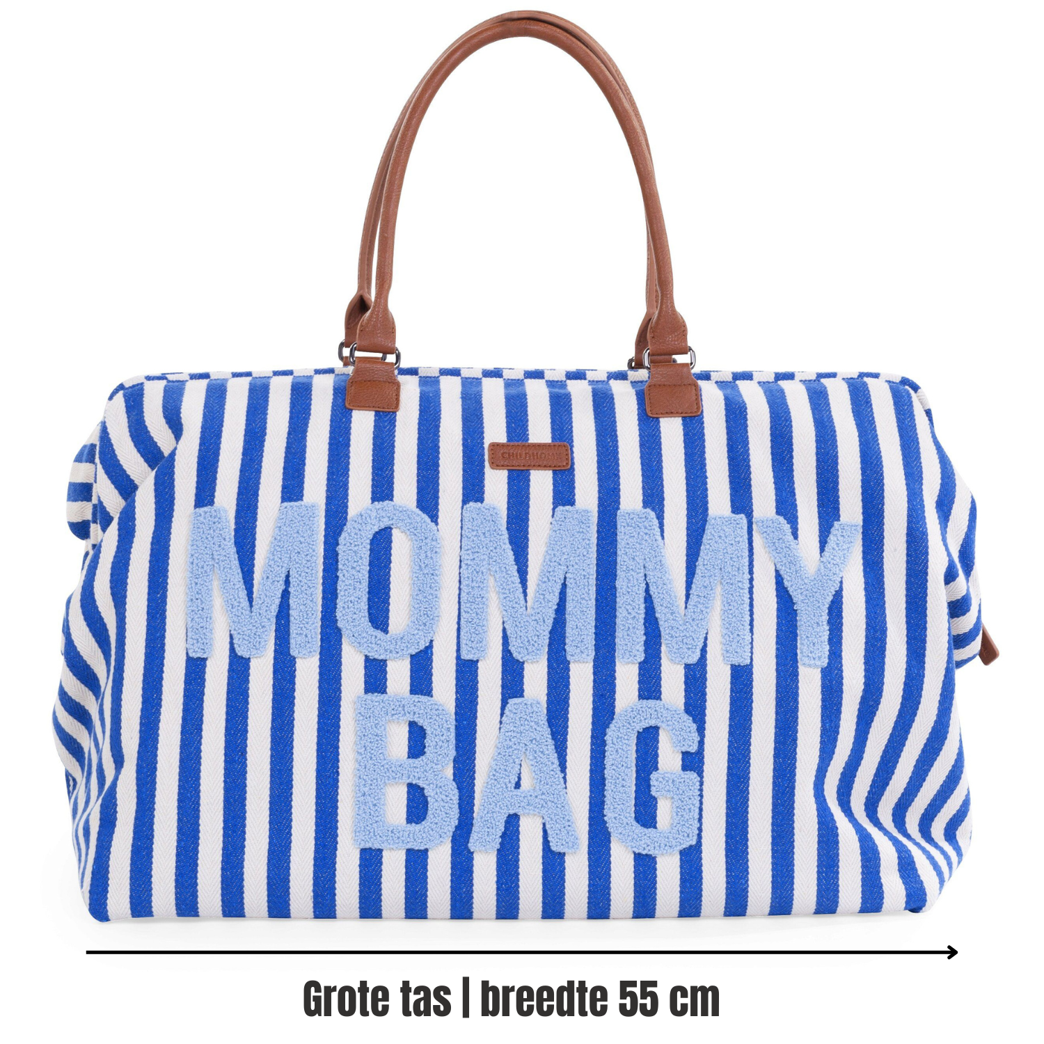 Mommy Bag ® Verzorgingstas - Stripes - Electric Blue/Light Blue