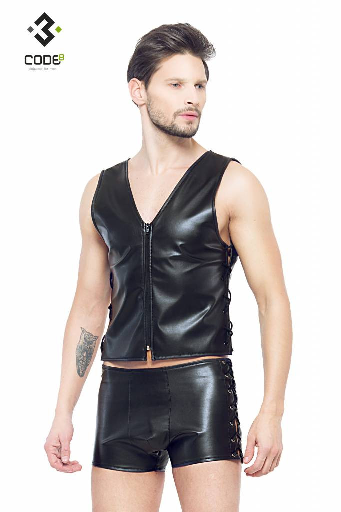 * Code8 by XXX COLLECTION Eco-leder gilet (XS-S)