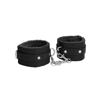 Ouch! by Shots Plush Leather Ankle Cuffs