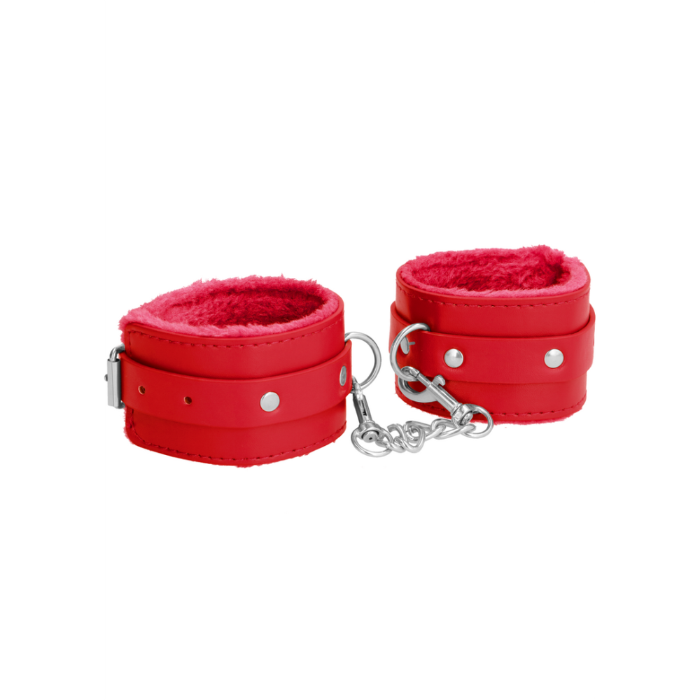 Ouch! by Shots Plush Leather Handcuffs